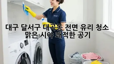 대구 달서구 대곡동 전면 유리 청소: 맑은 시야, 쾌적한 공기